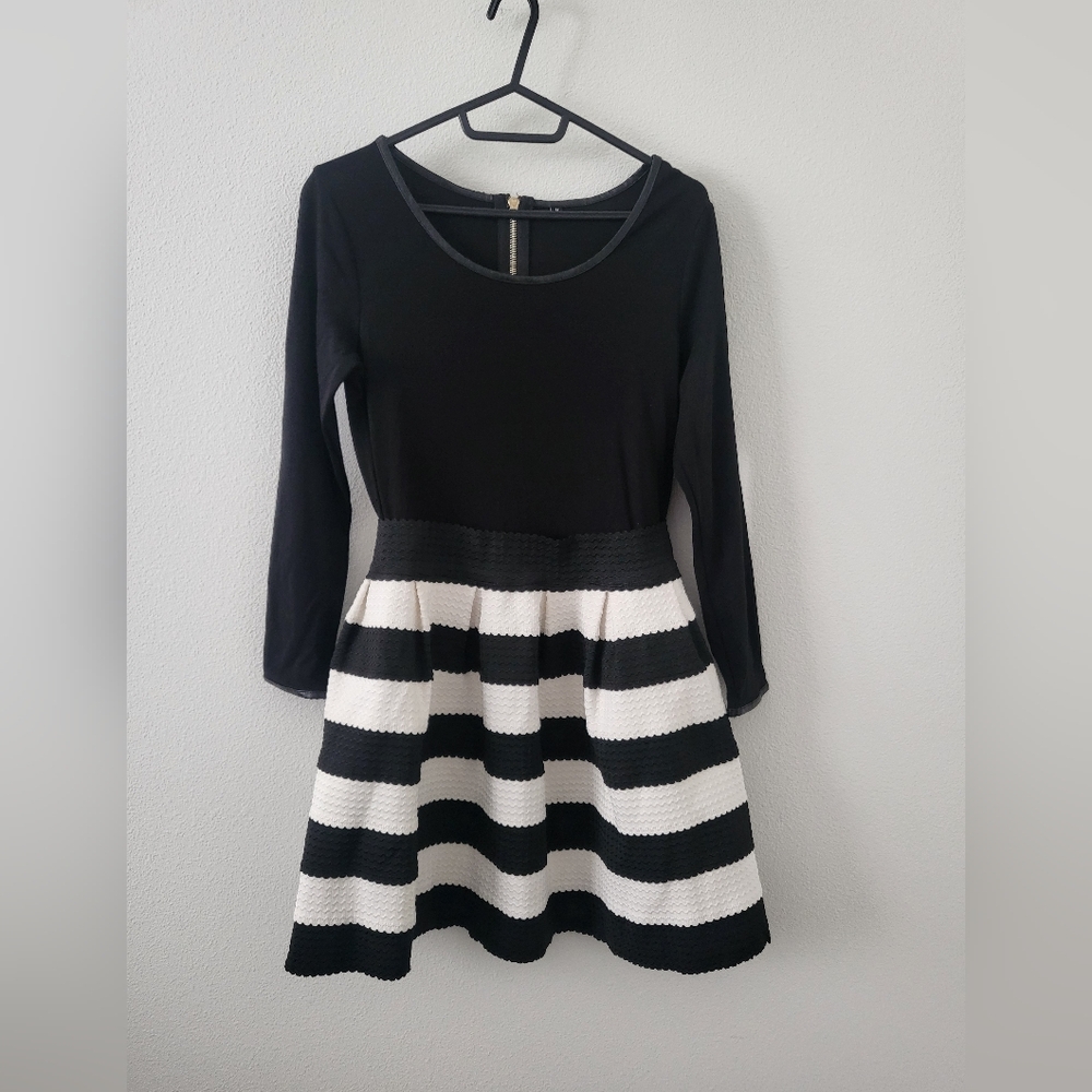 Black and White Striped Dress